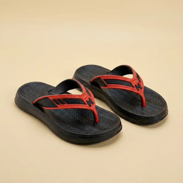 Sandal jepit anak hitam merah